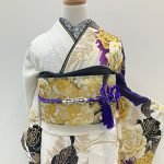 【振袖】白/紫・ﾊﾞﾗ