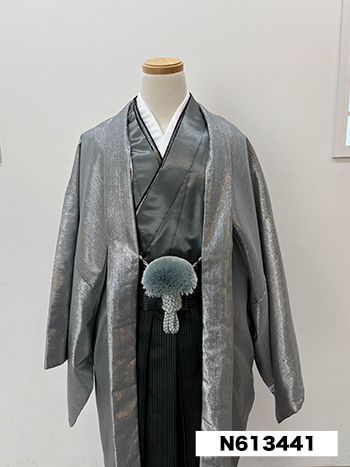 【男性袴】シルバー・無地