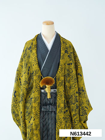 【男性袴】黄色・菊