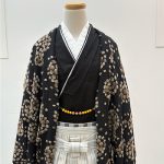 【男性袴】黒・ドット