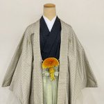 【男性袴】緑・縞