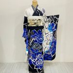 【振袖】白/青・ﾊﾞﾗ