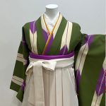 【卒業袴】緑・矢羽根