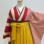 【卒業袴】白/赤・ｽﾄﾗｲﾌﾟ