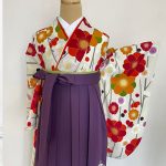 【卒業袴】白・花