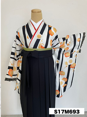 【卒業袴】白/黒・梅