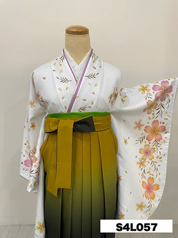 【卒業袴】白・桜