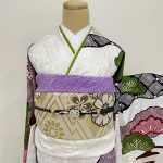 【振袖】白・松