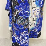 【振袖】白/青・ﾊﾞﾗ