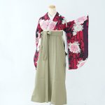 【卒業袴】赤・牡丹