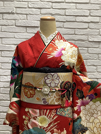 【振袖】赤・牡丹