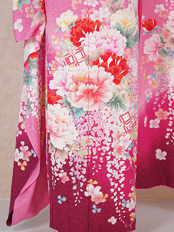 【振袖】ﾋﾟﾝｸ・牡丹