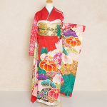 【振袖】赤・椿/松