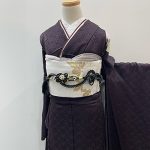 【振袖】紫・鶴