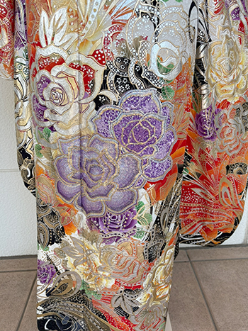 【振袖】白・薔薇