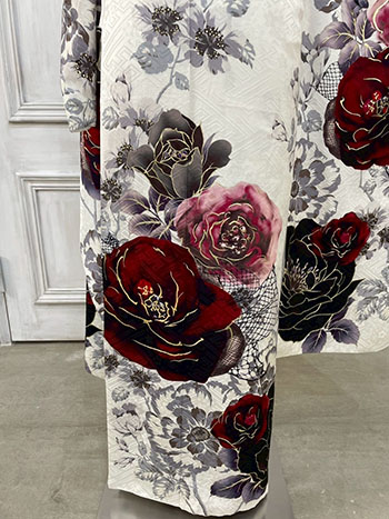 【振袖】白・薔薇