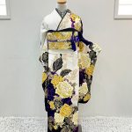 【振袖】白/紫・ﾊﾞﾗ