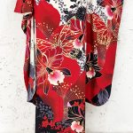 【振袖】白/赤・蝶