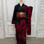 【振袖】黒/赤・牡丹