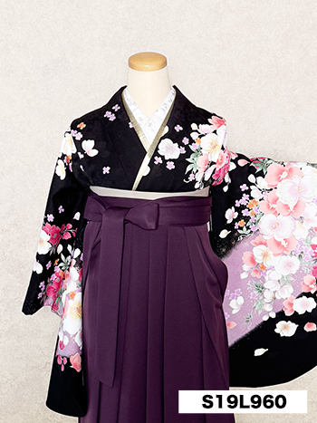 【卒業袴】黒・桜
