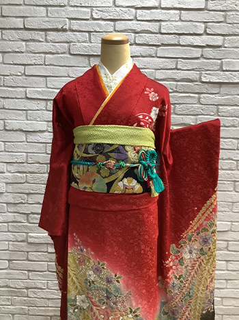 【振袖】赤・桜