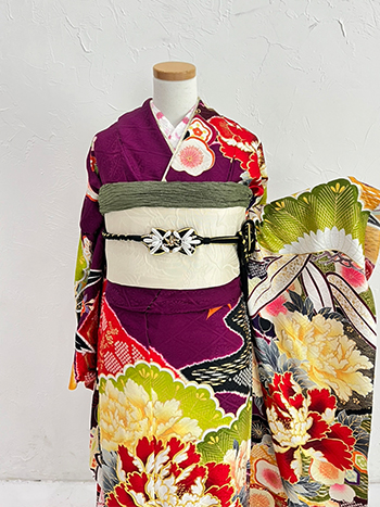 【振袖】紫・牡丹