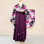 【卒業袴】黒・牡丹