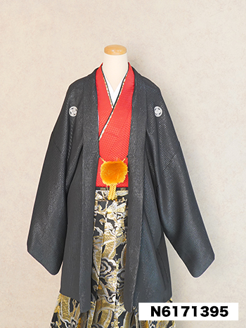 【男性袴】黒・菊菱