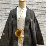 【男性袴】黒/金・かすり