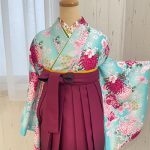 【卒業袴】水色・菊