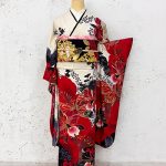 【振袖】白/赤・蝶