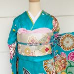 【振袖】水色・菊