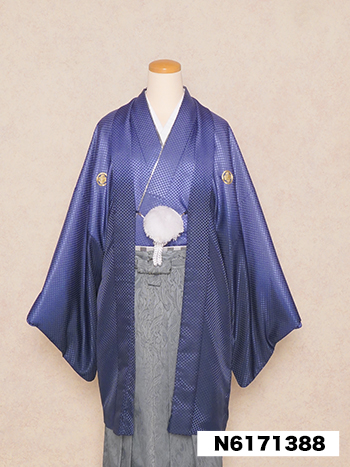 【男性袴】青・菊菱