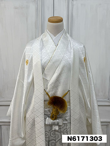 【男性袴】白・菊菱