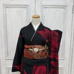 【振袖】黒/赤・牡丹