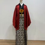 【男性袴】赤・菊菱