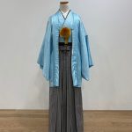 【男性袴】水色・菊菱