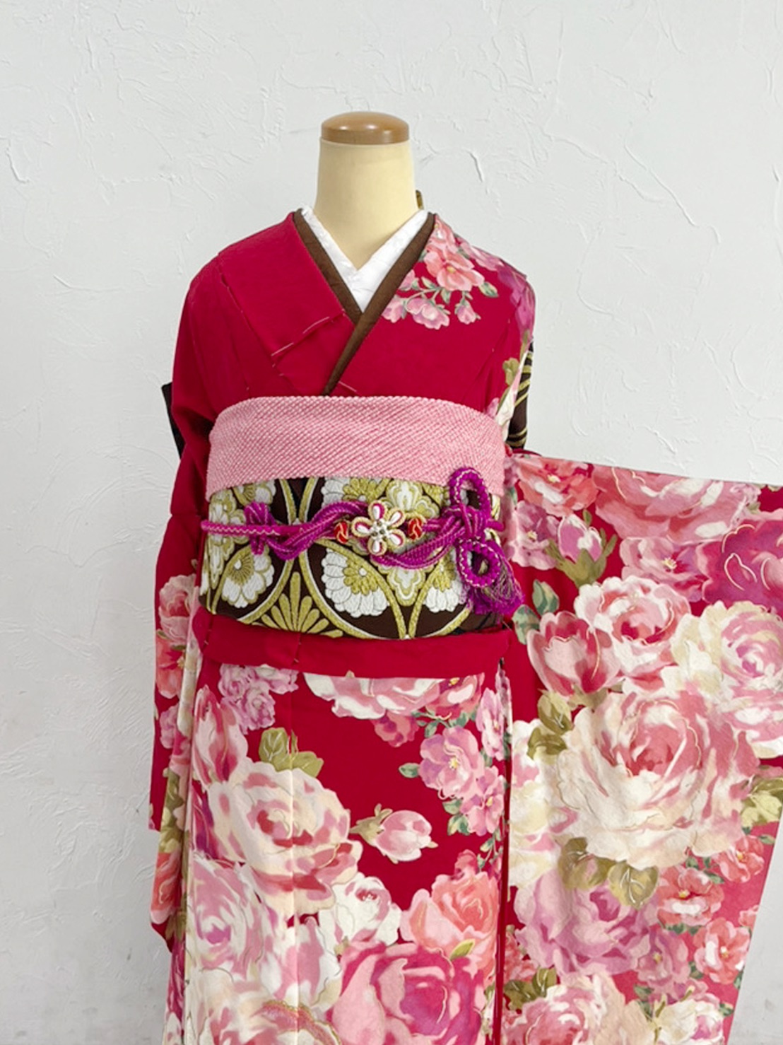 【振袖】赤・薔薇