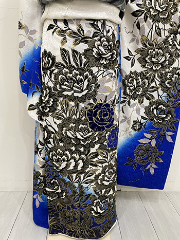 【振袖】青緑・牡丹