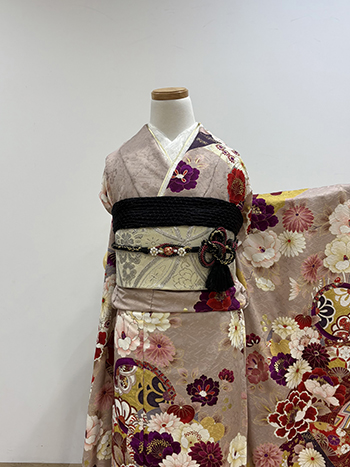 【振袖】ﾋﾟﾝｸ・牡丹