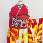【振袖】赤/黄色・牡丹