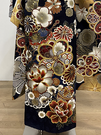 【振袖】紺・菊