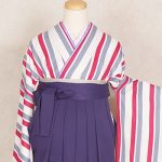 【卒業袴】白/赤・ｽﾄﾗｲﾌﾟ