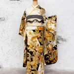 【振袖】白/金/黒・花