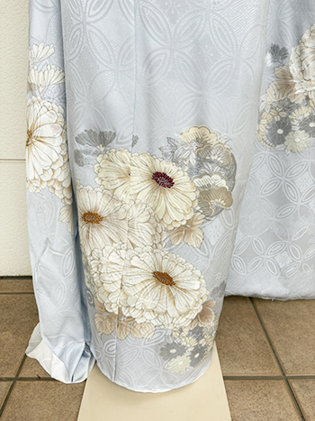 【振袖】水色・菊