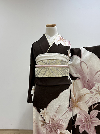 【振袖】茶・百合