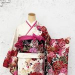 【振袖】白/赤・蝶