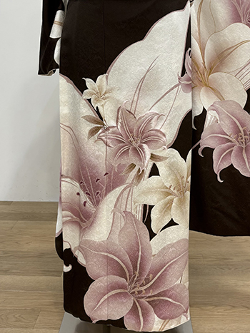 【振袖】茶・百合