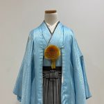 【男性袴】水色・菊菱