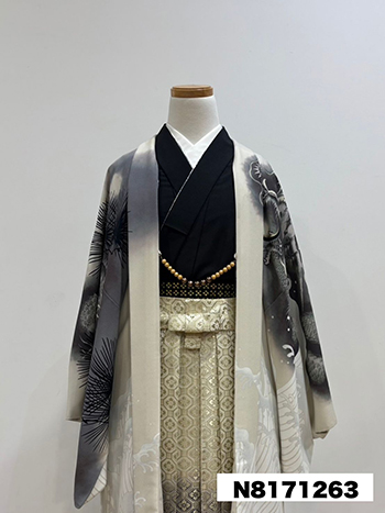 【男性袴】白・菊菱